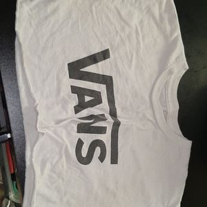 Cropped white Van's Tee